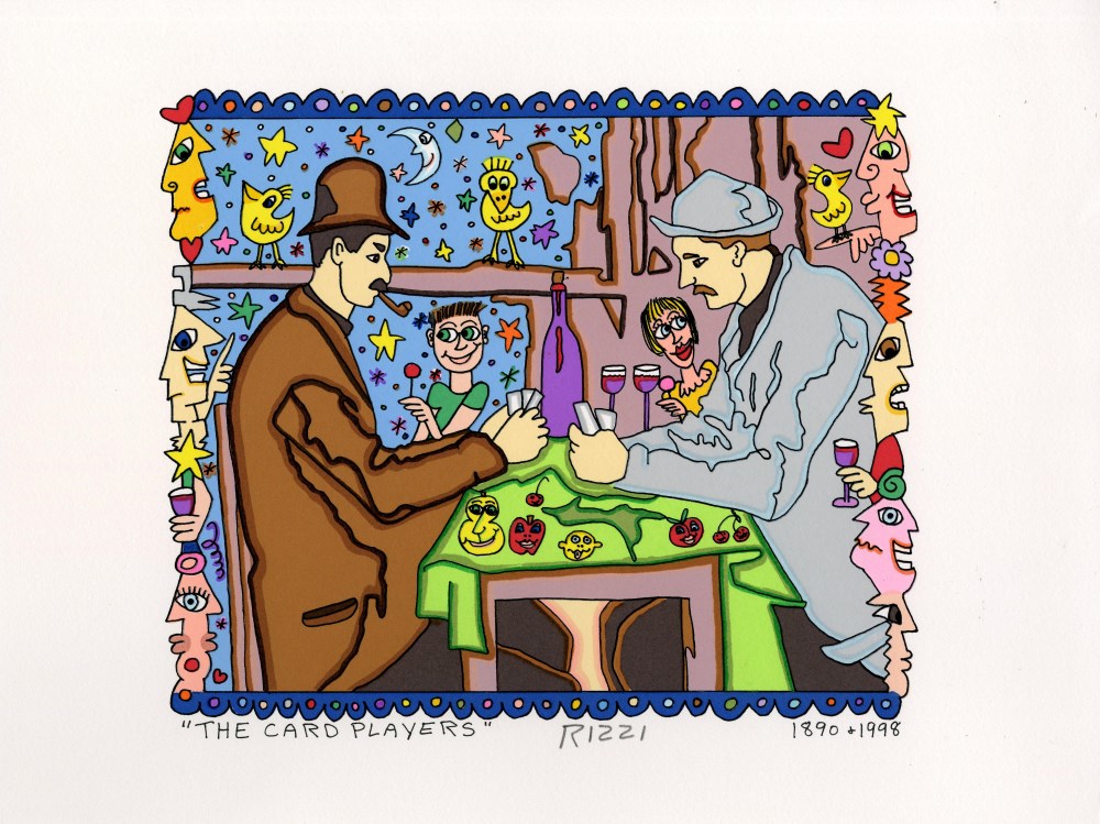 Lot #3059: JAMES RIZZI - The Card Players - Color silkscreen and lithograph