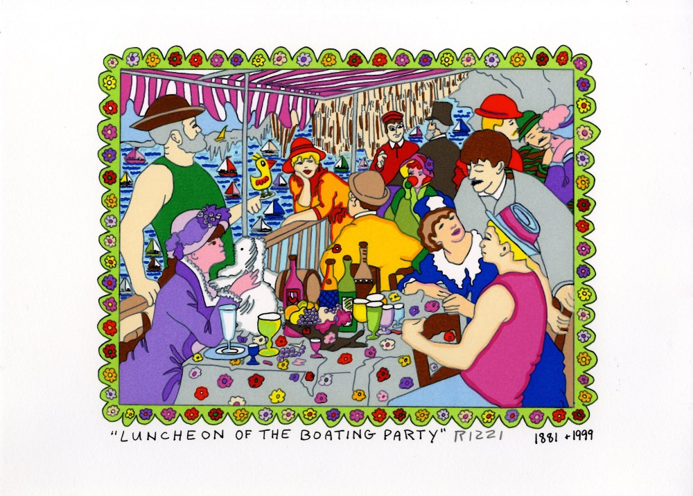 Lot #2464: JAMES RIZZI - Luncheon of the Boating Party - Color silkscreen and lithograph