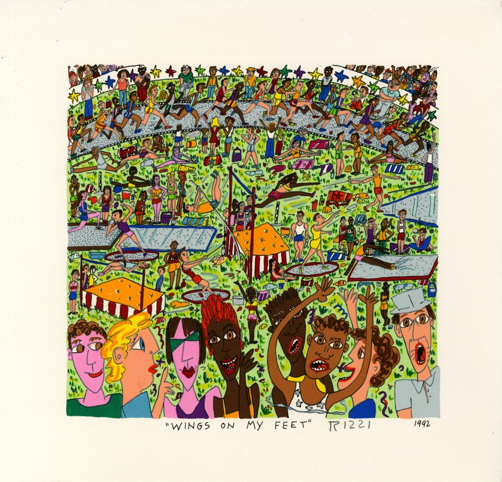 Lot #3257: JAMES RIZZI - Wings on My Feet - Color silkscreen and lithograph