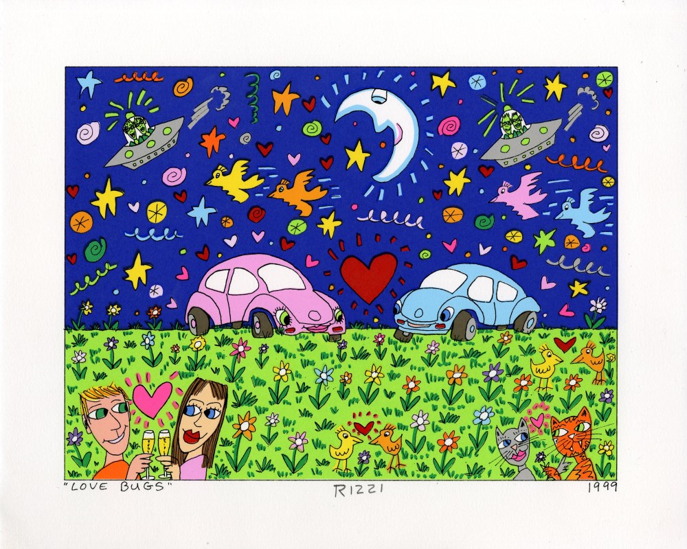 Lot #2457: JAMES RIZZI - Love Bugs - Color silkscreen and lithograph