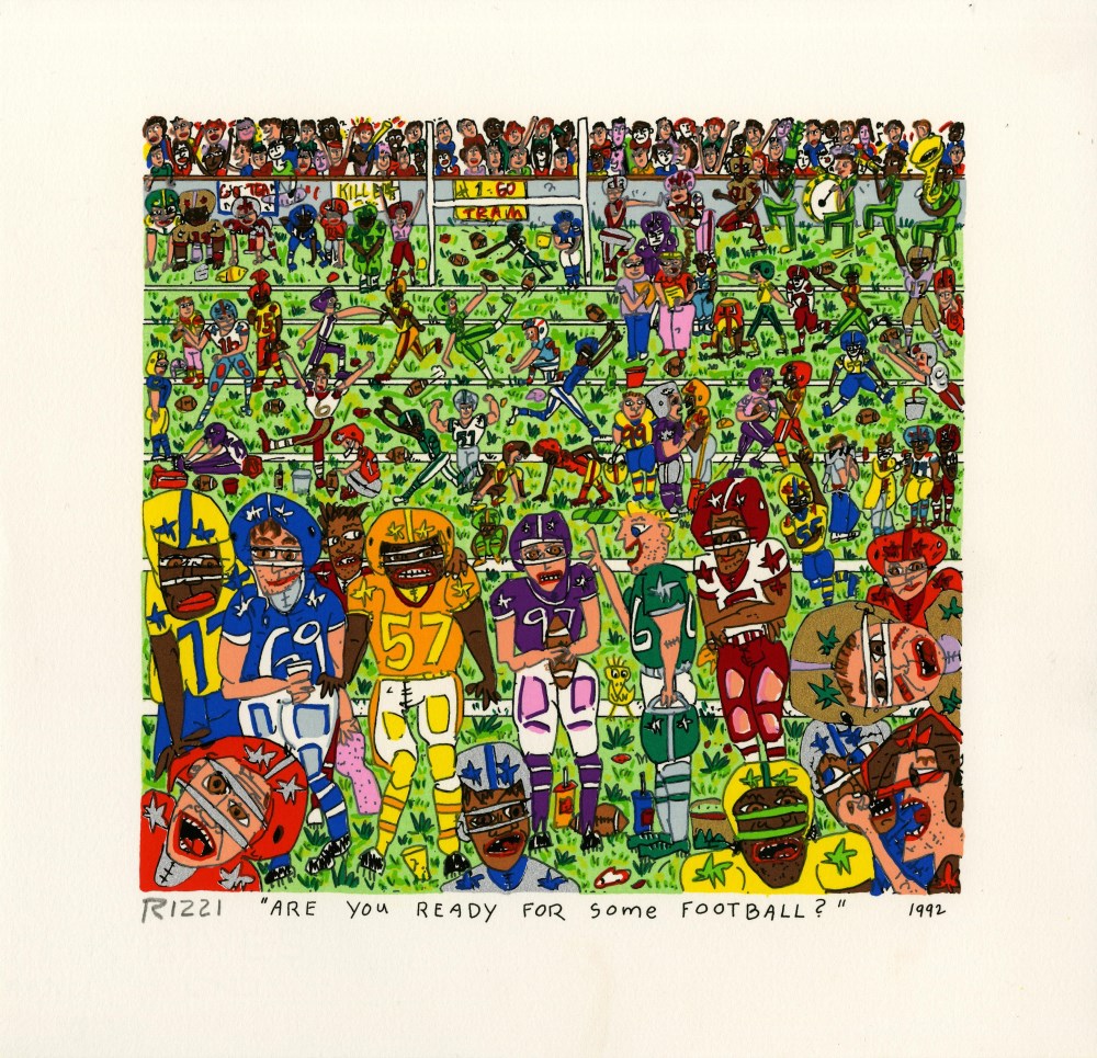 Lot #1719: JAMES RIZZI - Are You Ready for Some Football? - Color silkscreen and lithograph