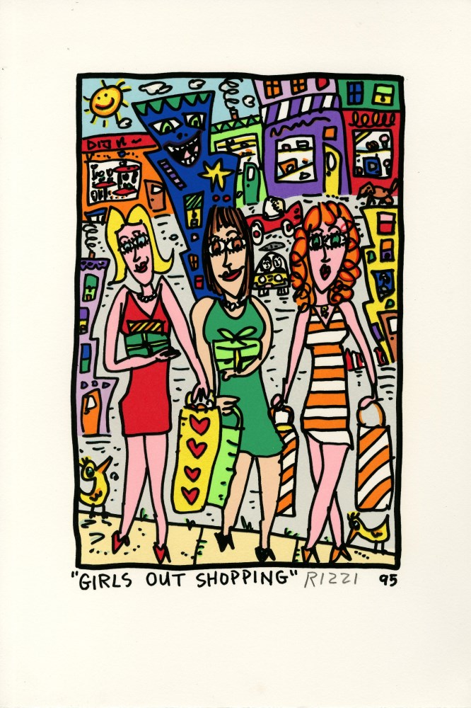Lot #2172: JAMES RIZZI - Girls Out Shopping - Color silkscreen and lithograph