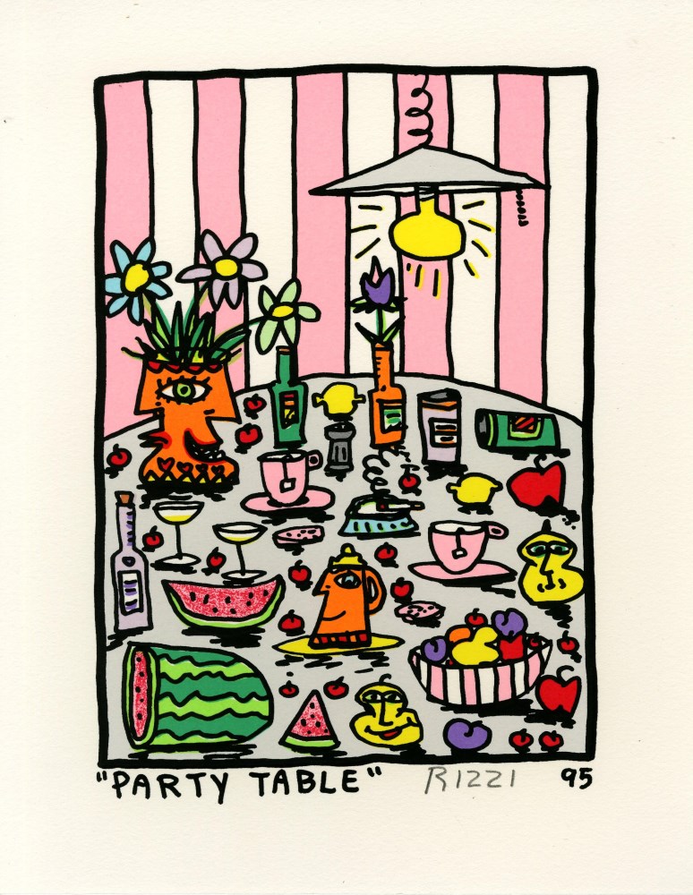 Lot #2689: JAMES RIZZI - Party Table - Color silkscreen and lithograph
