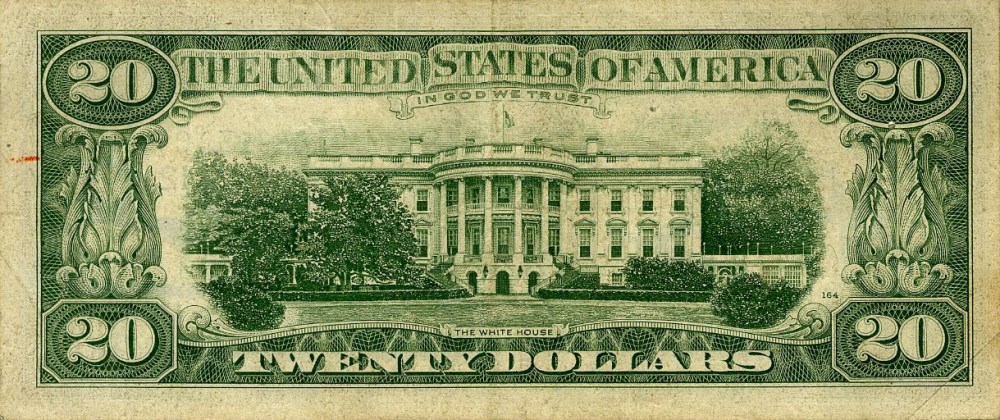 Lot #665: ANDY WARHOL - Twenty Dollar Jackson - Color engraving and letterpress