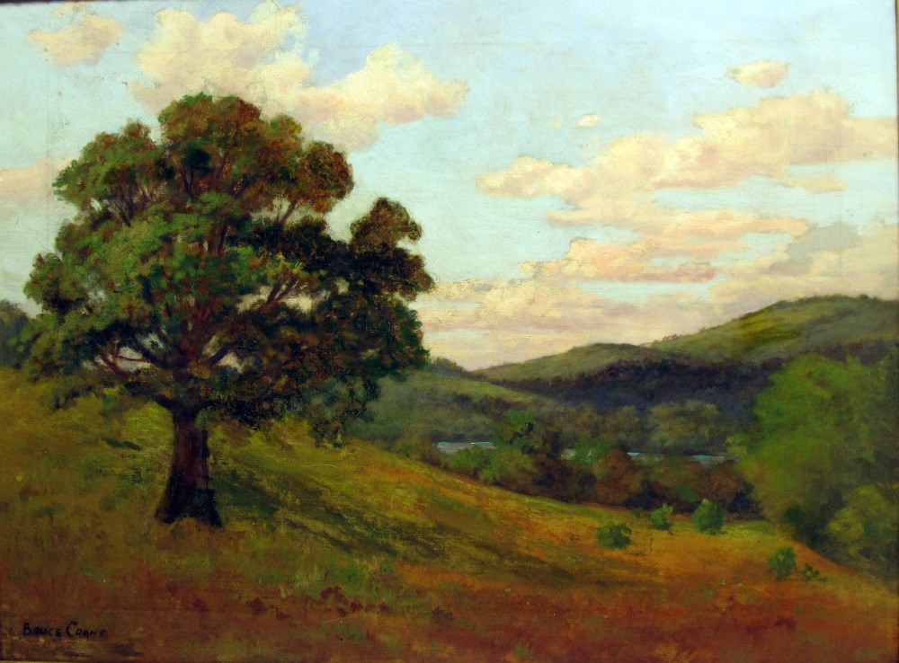 Lot #629: BRUCE CRANE [impute] - The Lone Tree - Oil on canvas