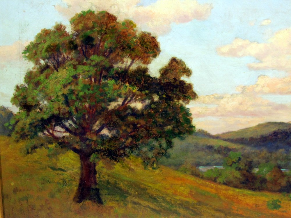 Lot #629: BRUCE CRANE [impute] - The Lone Tree - Oil on canvas
