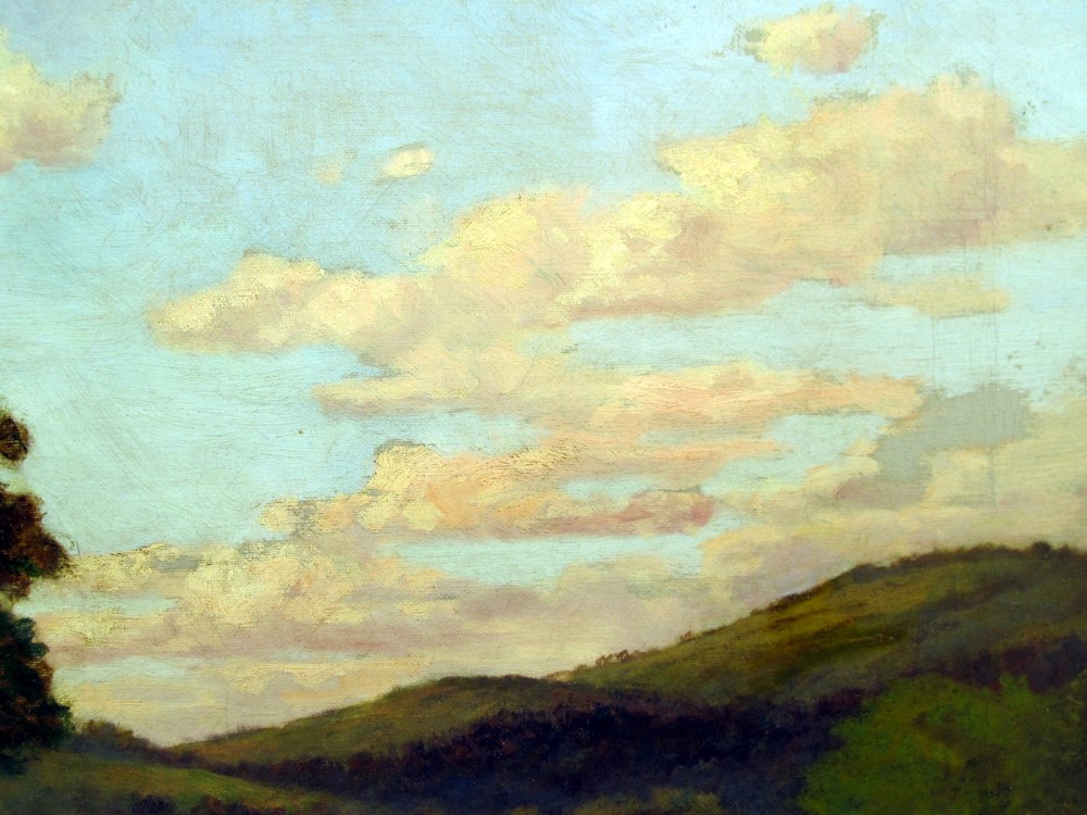 Lot #629: BRUCE CRANE [impute] - The Lone Tree - Oil on canvas