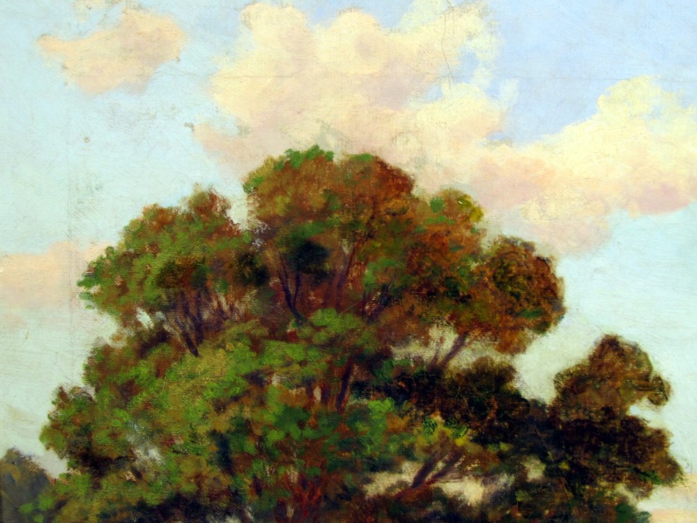 Lot #629: BRUCE CRANE [impute] - The Lone Tree - Oil on canvas