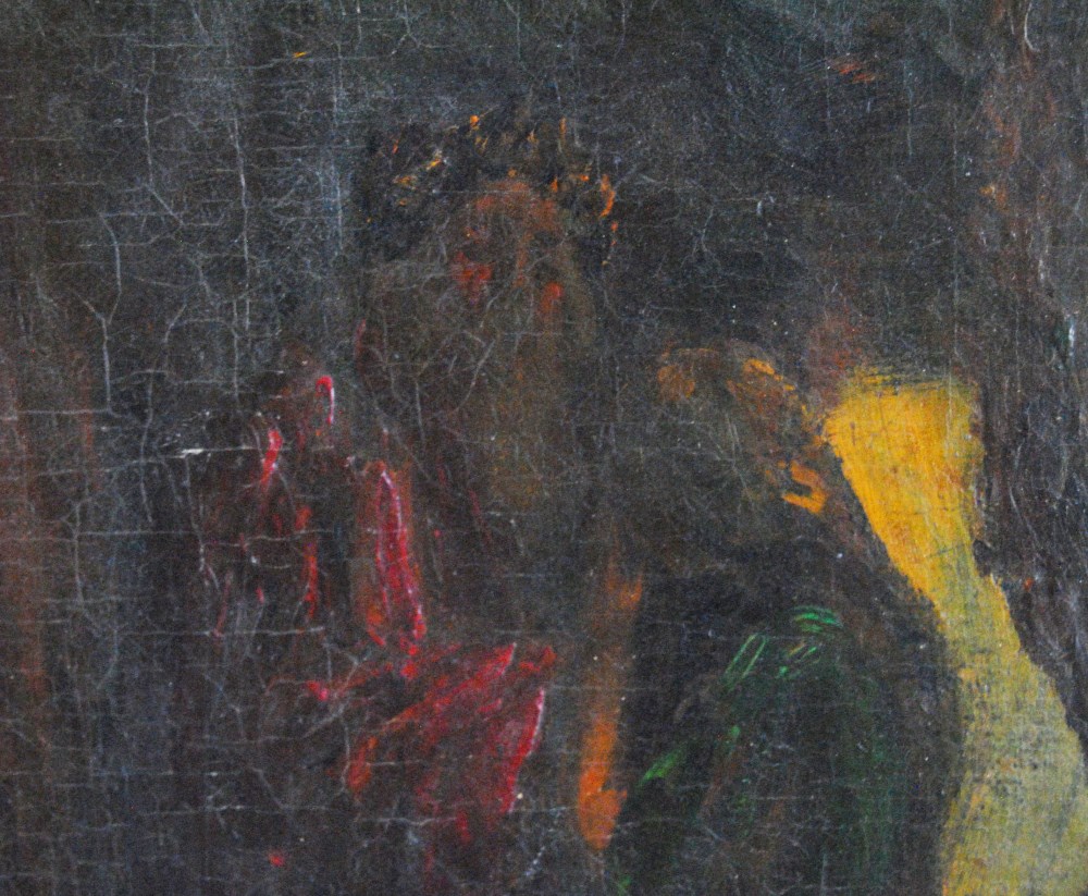 Lot #353: ALBERT PINKHAM RYDER - Merlin & Vivien - Oil on canvas