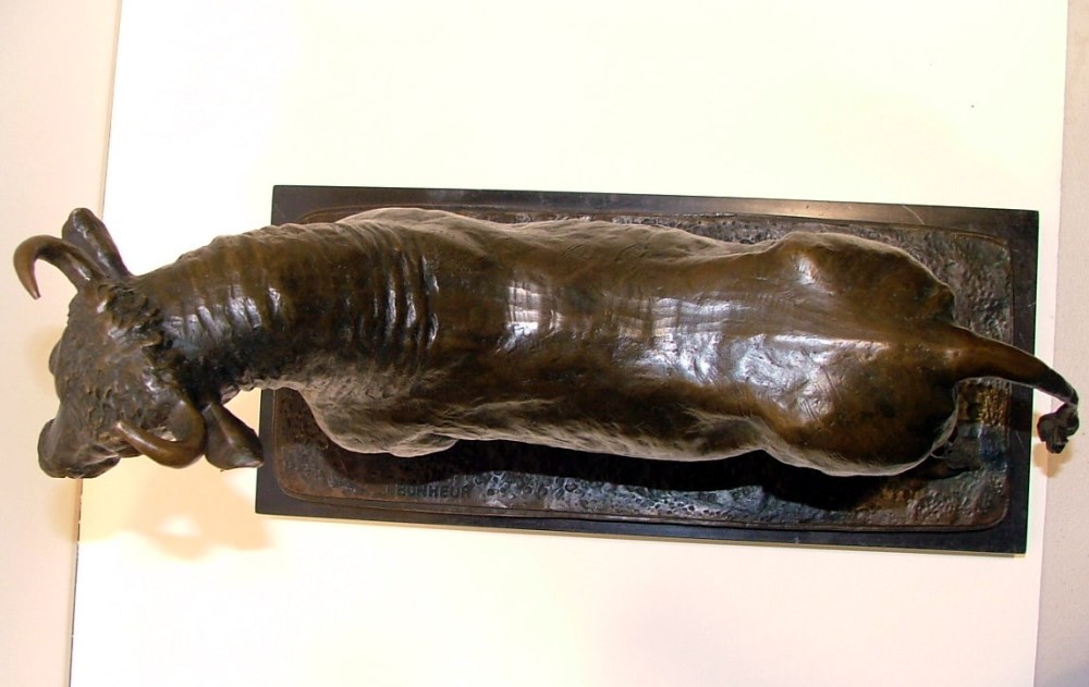 Lot #1615: ISIDORE JULES BONHEUR [imputee] - Taureau - Bronze sculpture
