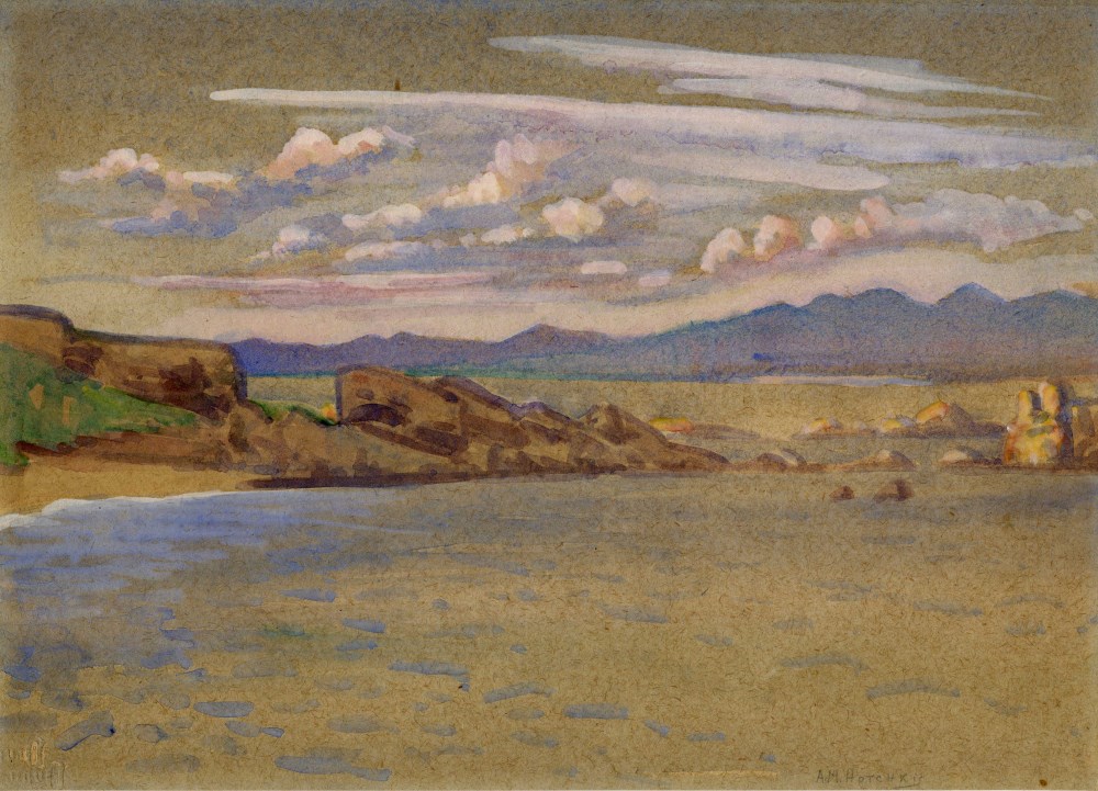 Lot #2891: ANNA MARY HOTCHKIS - Scottish Bloodlines - Watercolor on paper