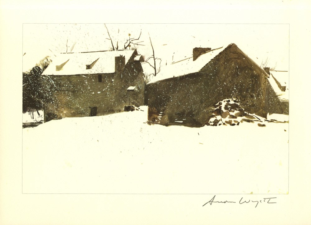 Lot #1580: ANDREW WYETH - Brinton's Mill - Color offset lithograph