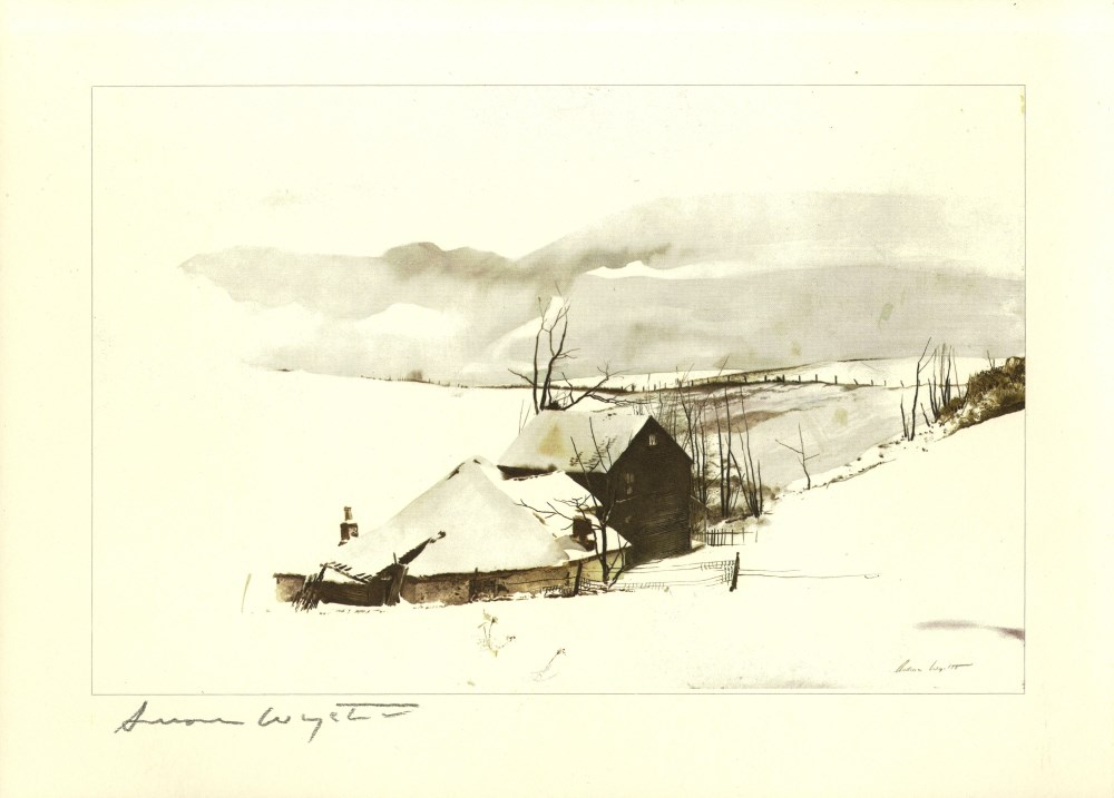 Lot #1401: ANDREW WYETH - The Corner - Color offset lithograph