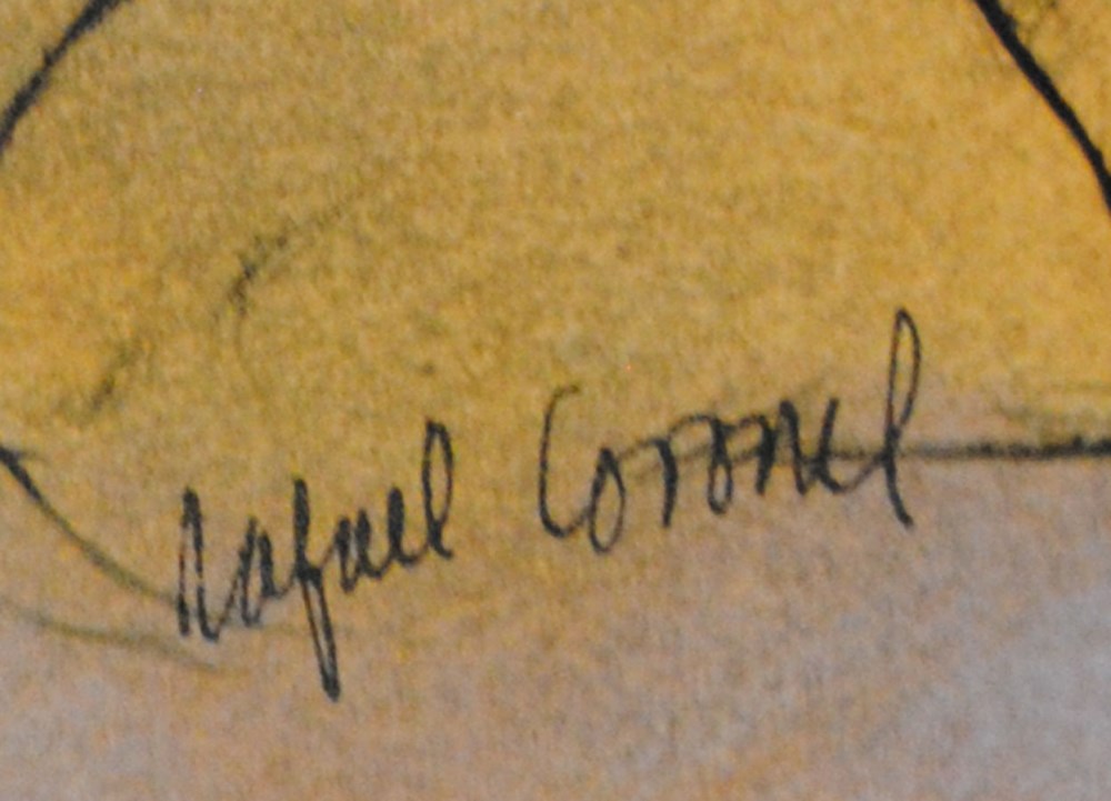Lot #2044: RAFAEL CORONEL - El Filosofo - Color offset lithograph