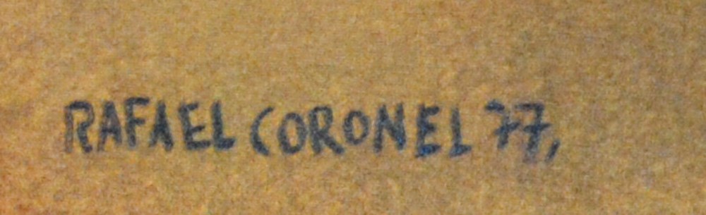 Lot #1076: RAFAEL CORONEL - La Vieja Conocida - Color offset lithograph