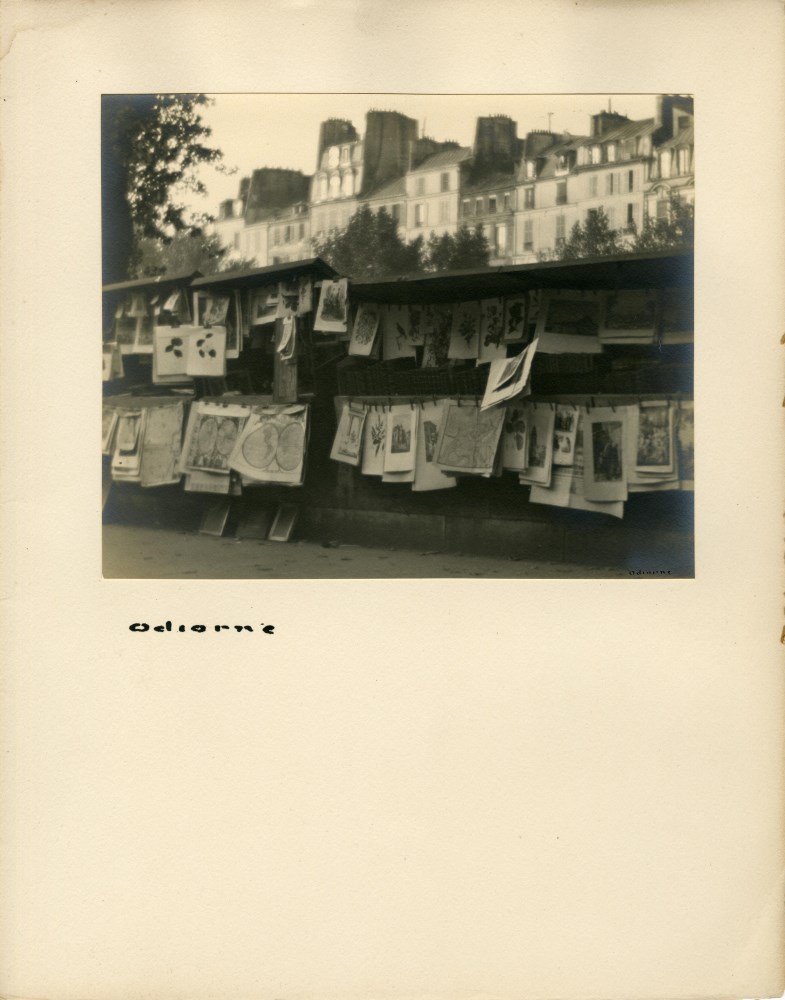 Lot #2686: WILLIAM C. ODIORNE - Parisien Print Seller's Kiosk - Vintage platinum print