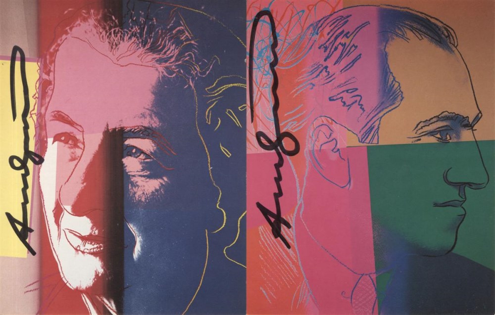 Lot #1395: ANDY WARHOL - Ten Portraits of Jews of the Twentieth Century Suite - Color offset lithographs