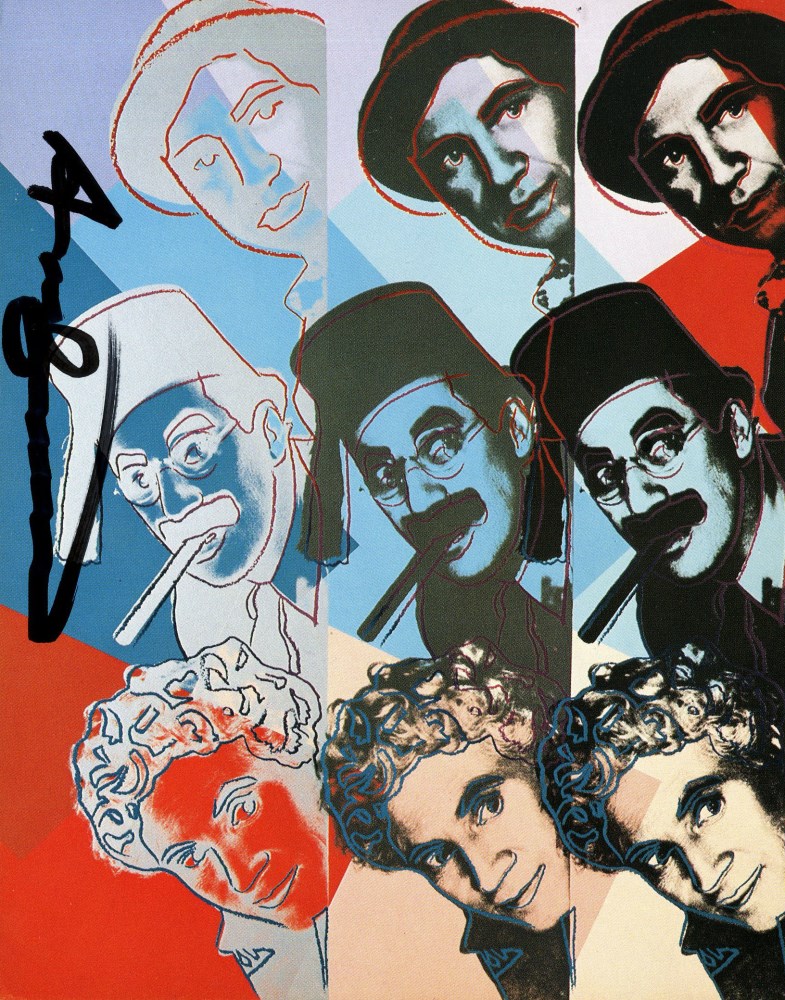 Lot #1406: ANDY WARHOL - The Marx Brothers - Color offset lithograph