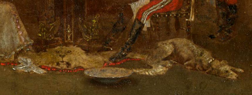 Lot #678: LOUIS AUGUSTE GEORGES LOUSTAUNAU - Un mariage de raison - Oil on panel
