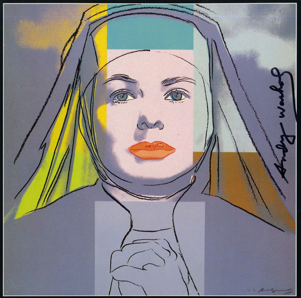 Lot #2301: ANDY WARHOL - Ingrid Bergman: The Nun (03) - Color offset lithograph