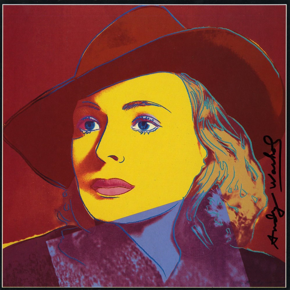 Lot #1780: ANDY WARHOL - Ingrid Bergman: With Hat (04) - Color offset lithograph