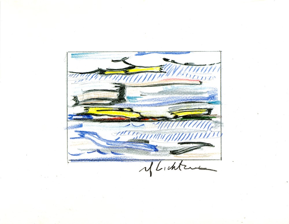 Lot #2898: ROY LICHTENSTEIN - Seascape - Color offset lithograph