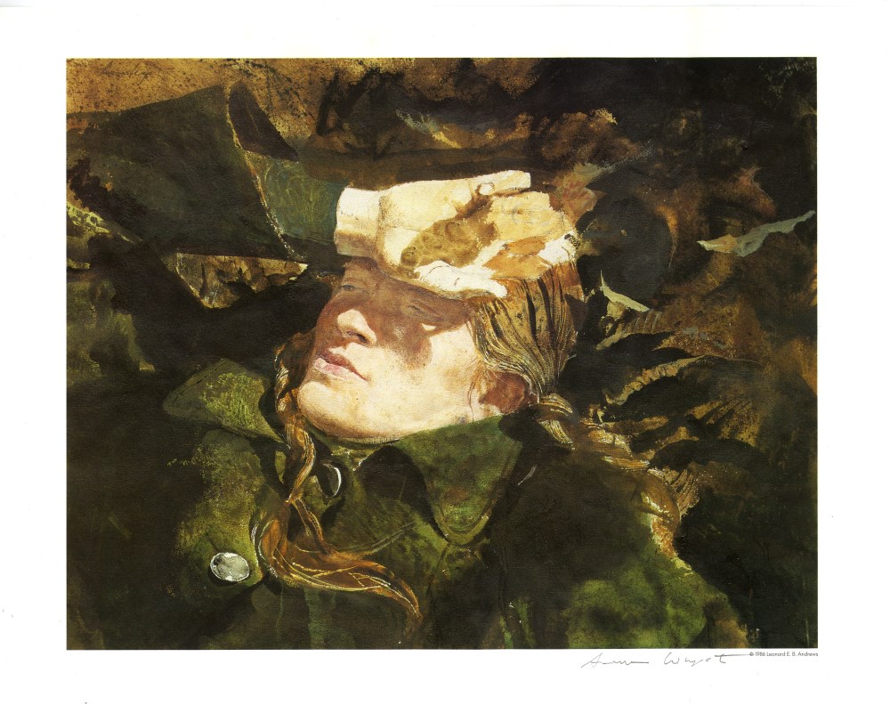 Lot #2123: ANDREW WYETH - Sun Shield - Color offset lithograph