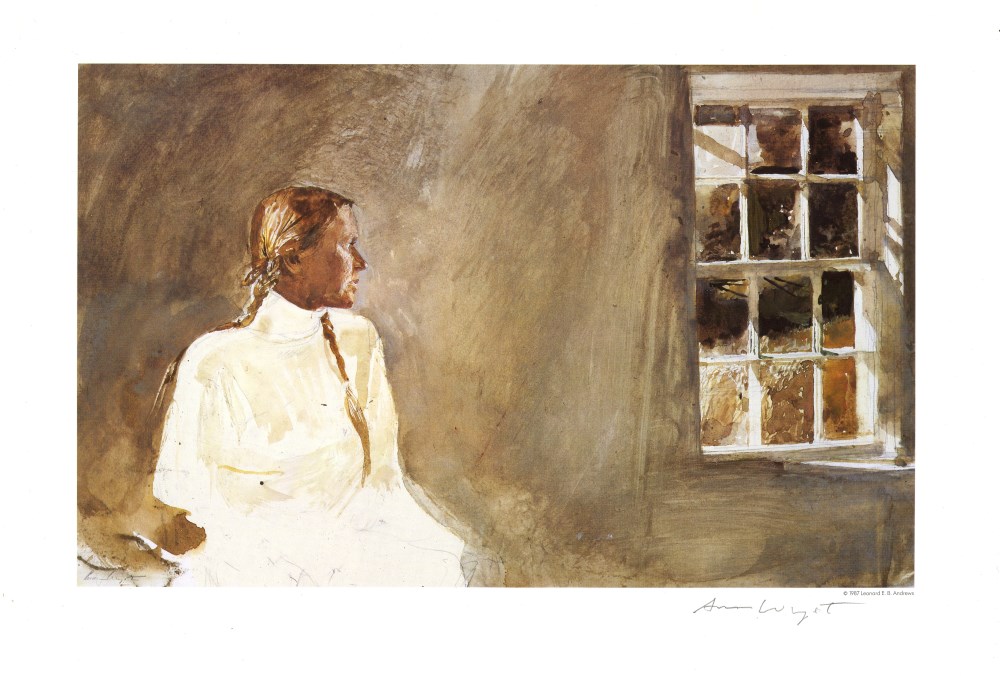 Lot #2238: ANDREW WYETH - White Dress - Color offset lithograph