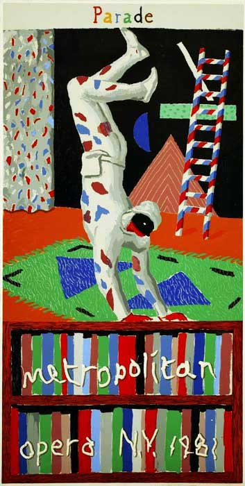 Lot #1249: DAVID HOCKNEY - Parade, Metropolitan Opera, N.Y., 1981 - Color silkscreen