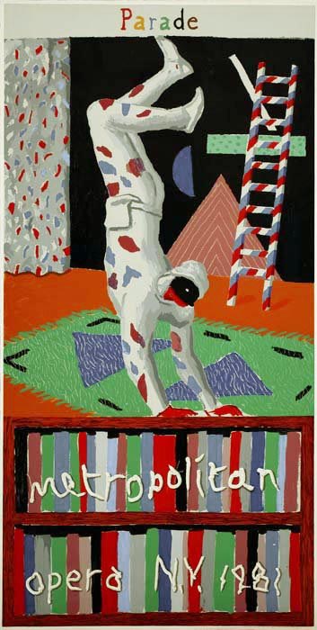 Lot #499: DAVID HOCKNEY - Parade, Metropolitan Opera, N.Y., 1981 - Color silkscreen