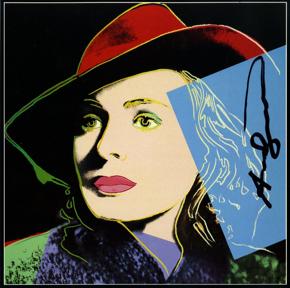 Lot #1781: ANDY WARHOL - Ingrid Bergman: With Hat (07) - Color offset lithograph