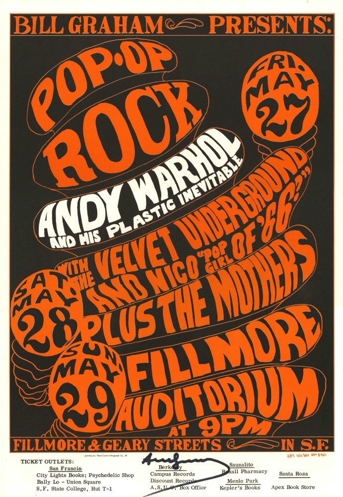 Lot #779: ANDY WARHOL - Andy Warhol and His Plastic Inevitable - Color lithograph
