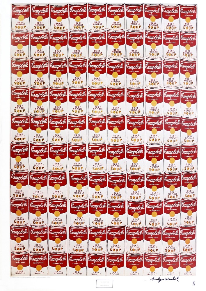 Lot #753: ANDY WARHOL - 100 Cans - Color offset lithograph