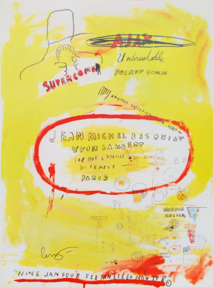 Lot #1380: JEAN-MICHEL BASQUIAT - Supercomb - Color offset lithograph