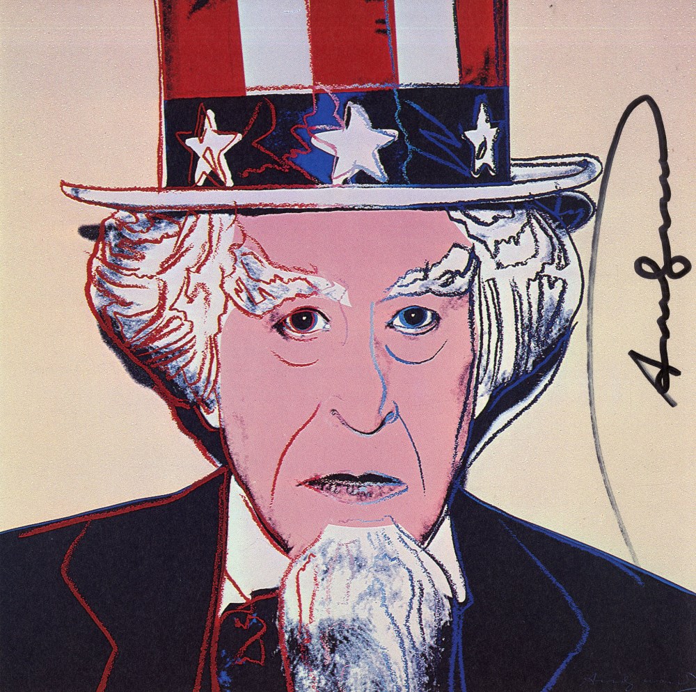 Lot #2206: ANDY WARHOL - Uncle Sam - Color offset lithograph