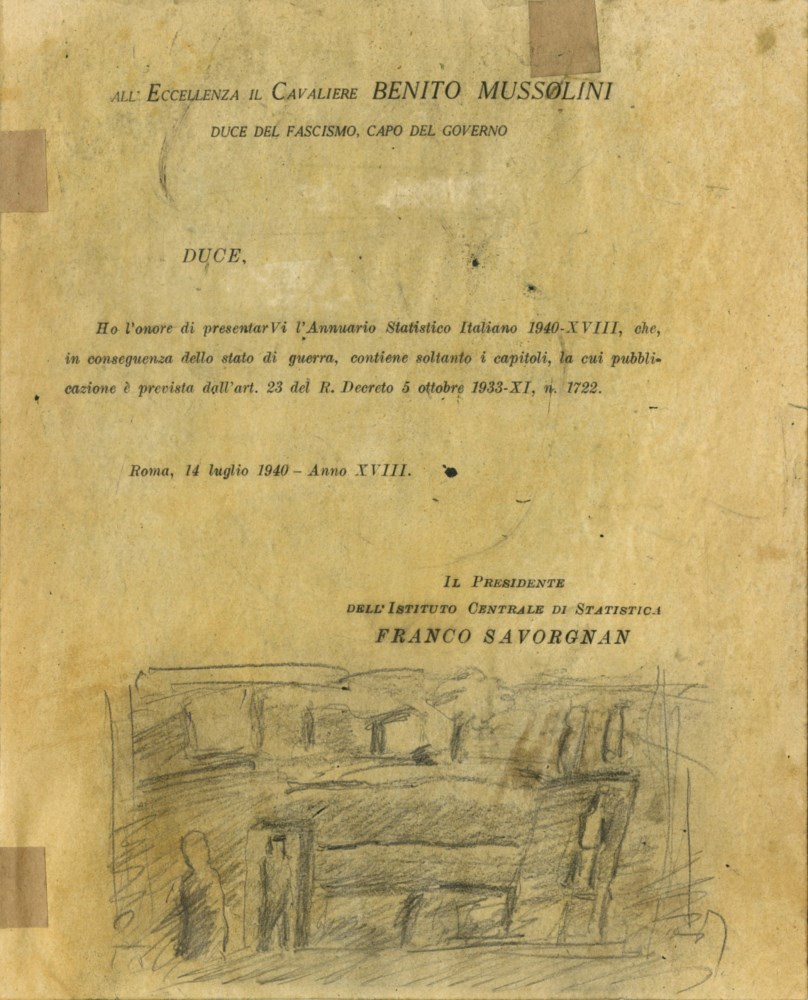 Lot #855: MARIO SIRONI - Camion e Fabbrica - Mixed media drawing on paper