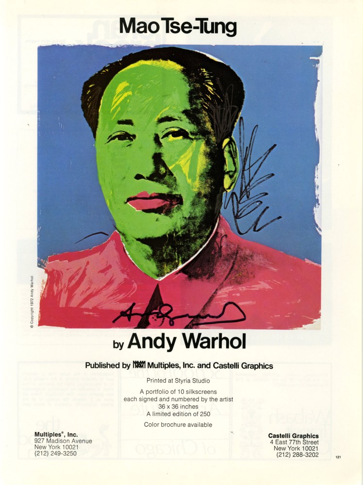 Lot #327: ANDY WARHOL - Mao - Color offset lithograph