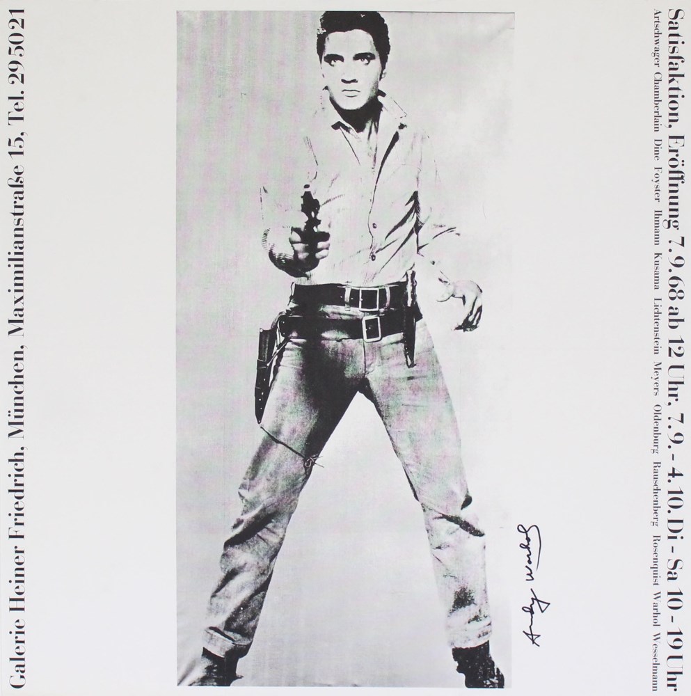 Lot #945: ANDY WARHOL - Elvis - Original offset lithograph