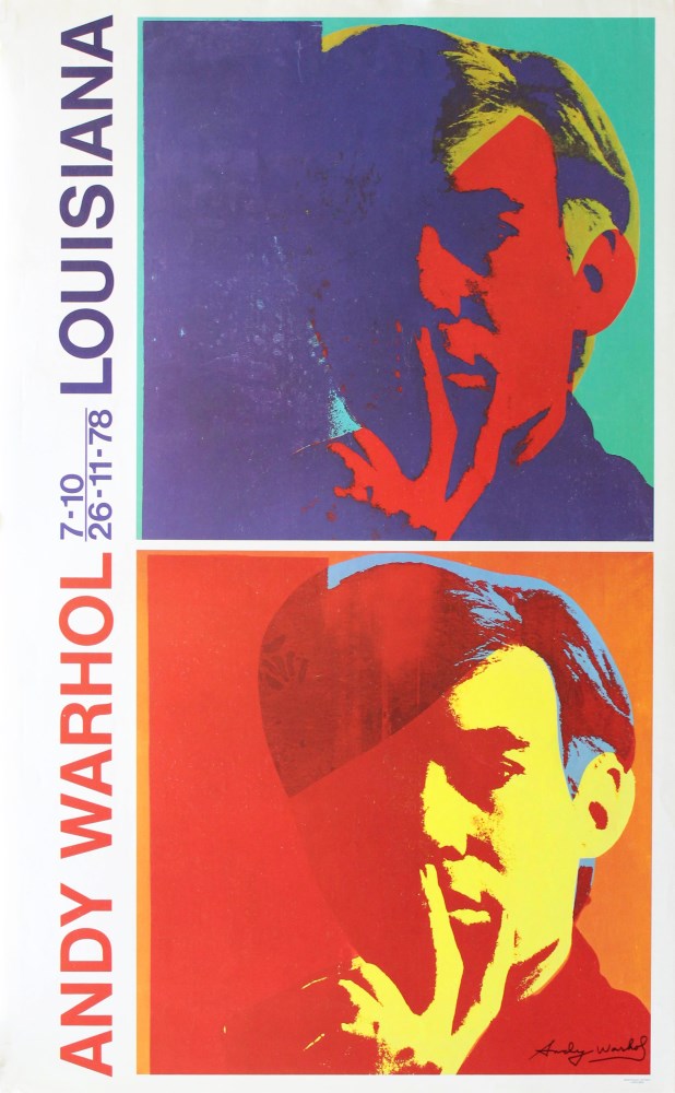 Lot #935: ANDY WARHOL - Double Self-Portrait - Original color offset lithograph