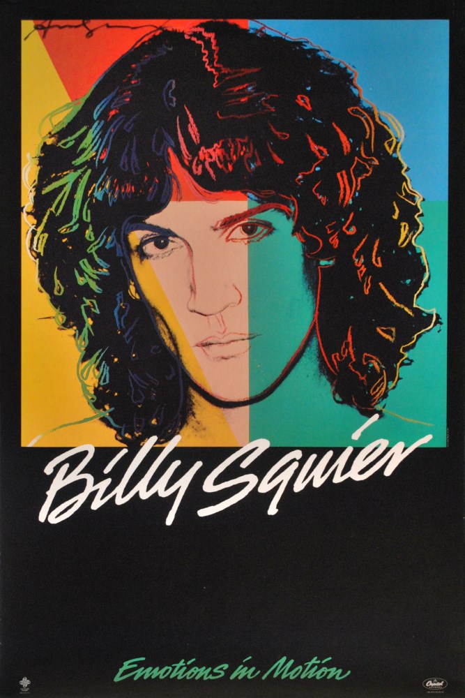 Lot #1783: ANDY WARHOL - Billy Squier #1 - Original color offset lithograph