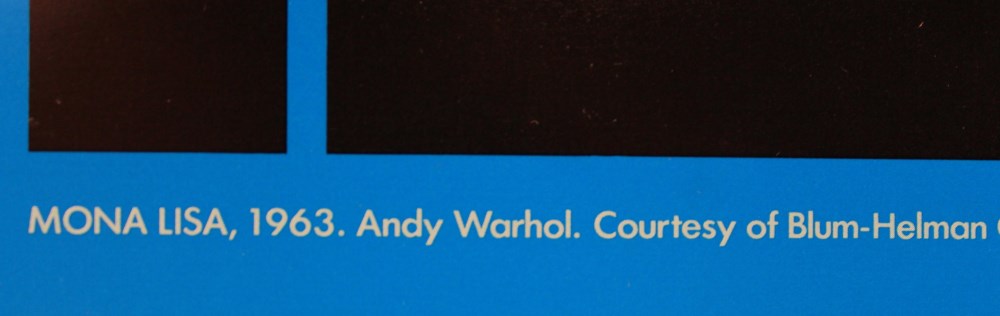 Lot #2536: ANDY WARHOL - Mona Lisa - Original color offset lithograph
