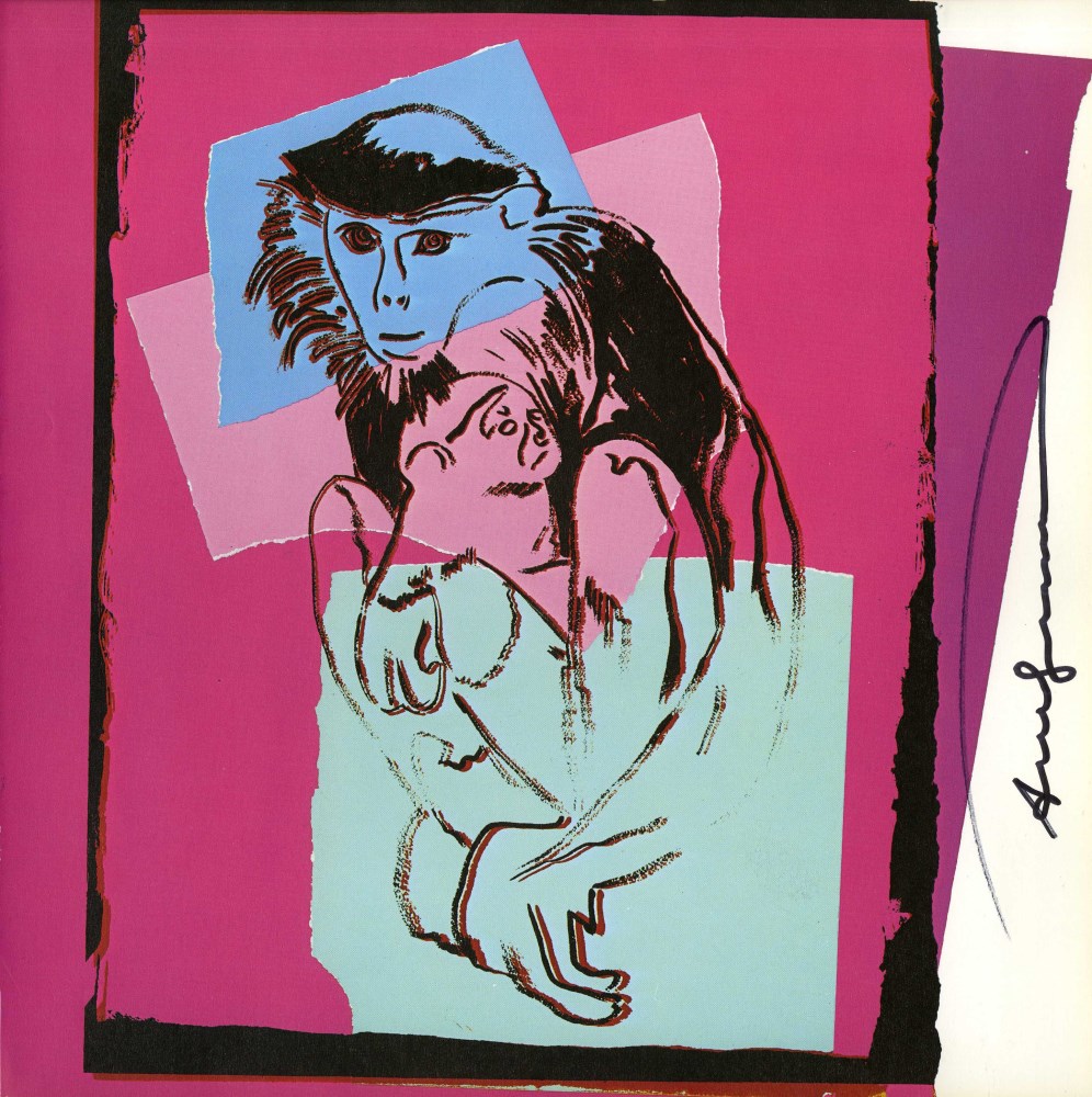 Lot #1669: ANDY WARHOL - Douc Langur (Mother & Baby) - Color offset lithograph