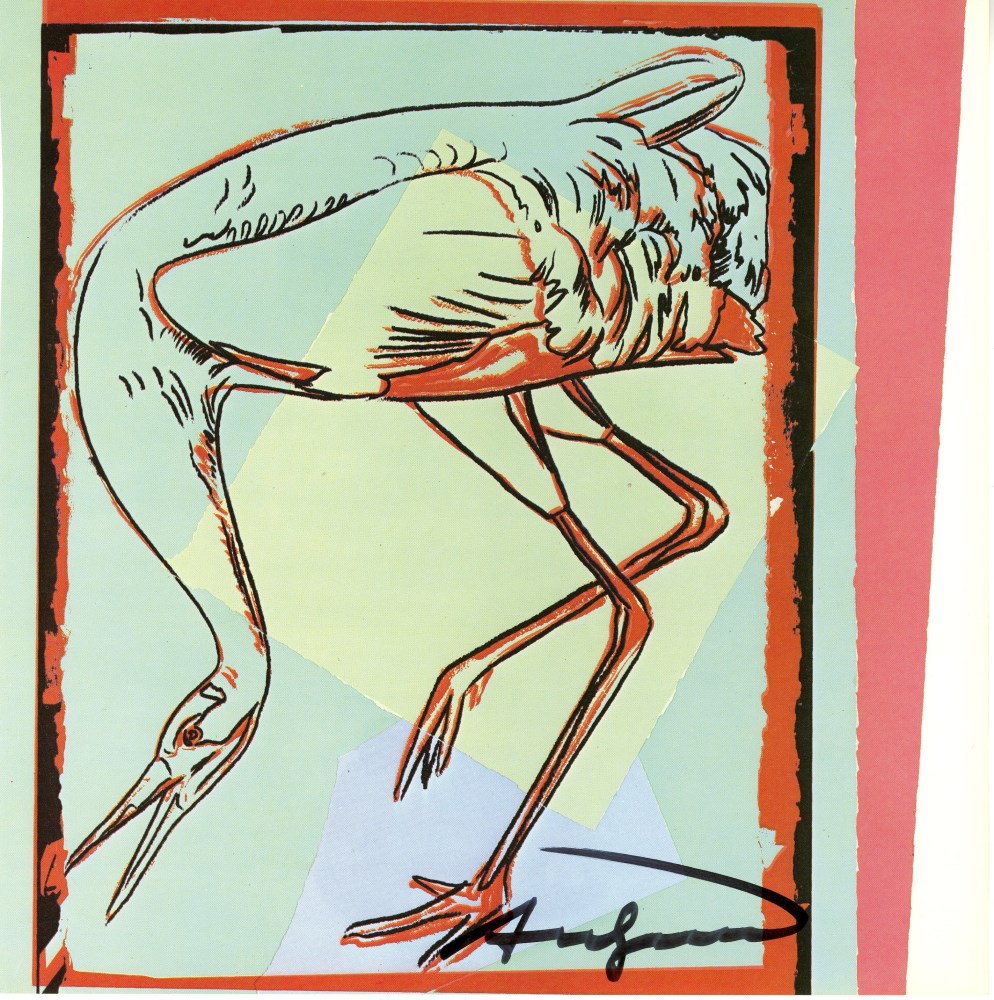Lot #2701: ANDY WARHOL - Whooping Crane - Color offset lithograph