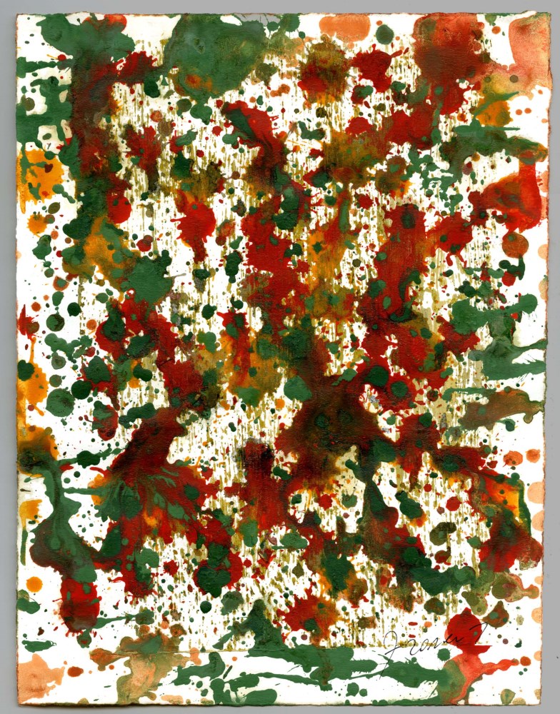 Lot #1624: SAM FRANCIS [d'après] - Composition - Oil and watercolor on paper