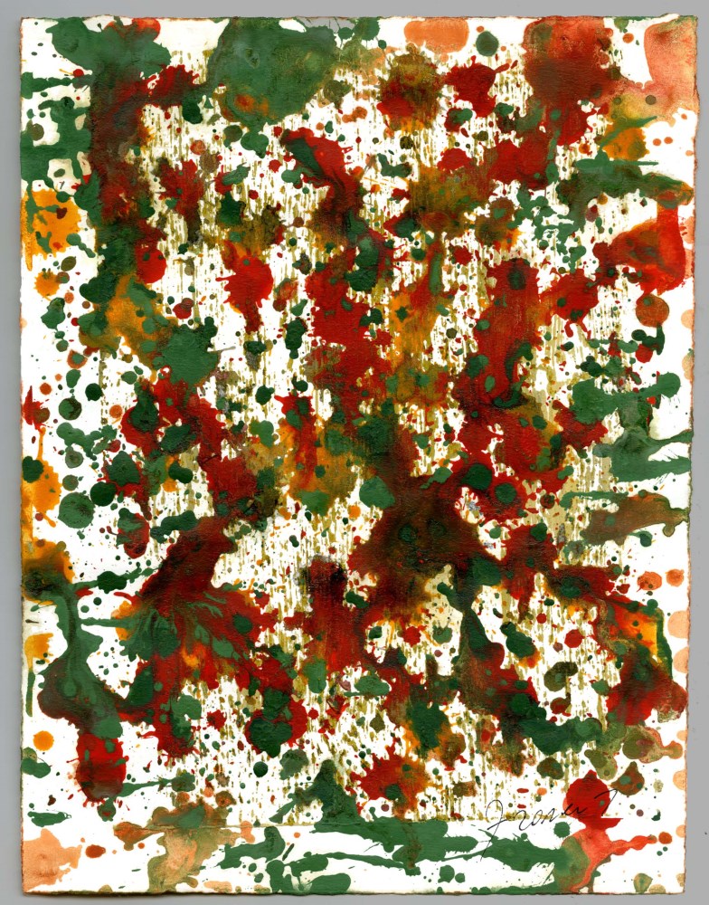 Lot #1908: SAM FRANCIS [d'aprs] - Composition - Oil and watercolor on paper