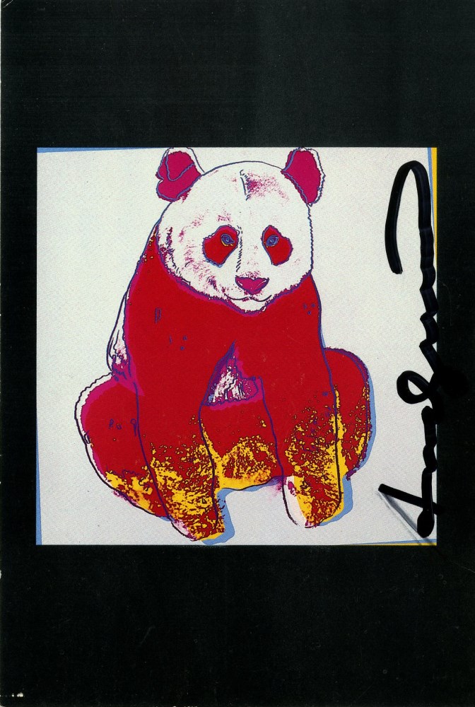 Lot #998: ANDY WARHOL - Giant Panda - Color offset lithograph