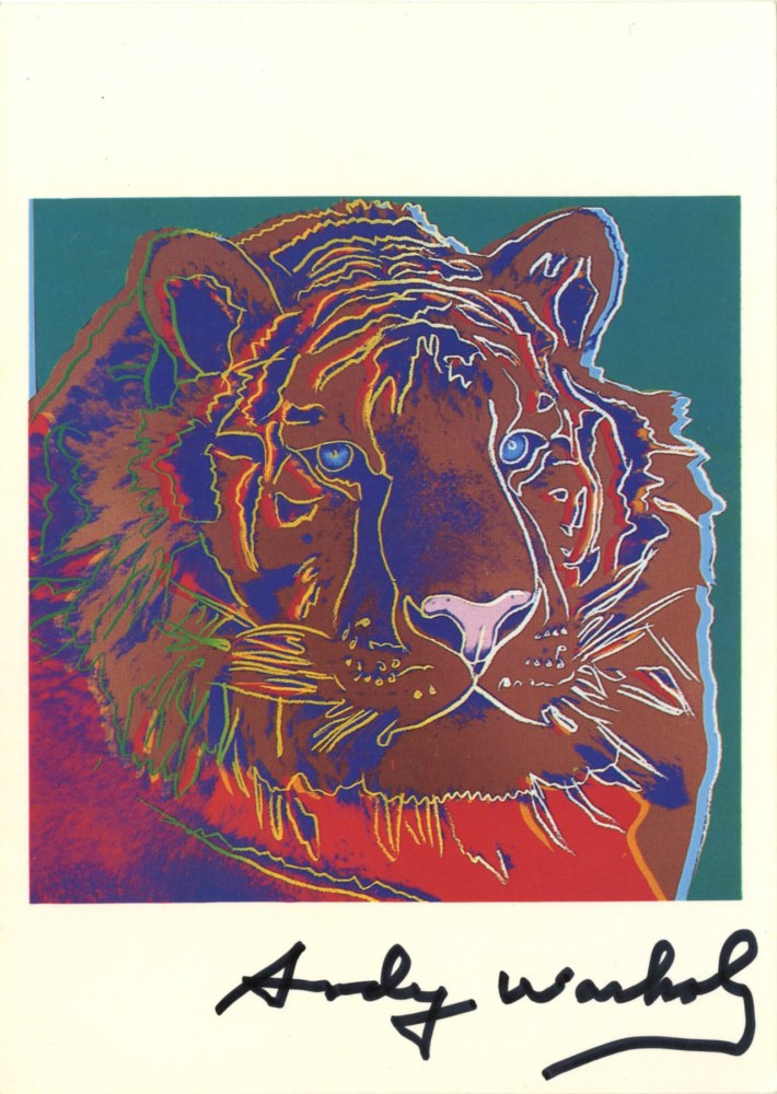 Lot #565: ANDY WARHOL - Siberian Tiger - Color offset lithograph