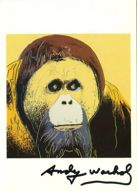 Lot #1232: ANDY WARHOL - Orangutan - Color offset lithograph