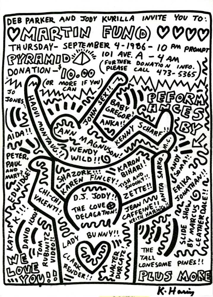 Lot #1134: ANDY WARHOL & KEITH HARING - Martin Fun(d) - Offset lithograph