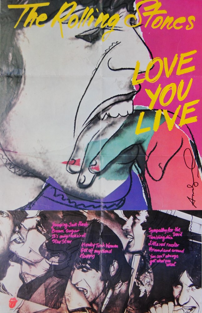 Lot #1110: ANDY WARHOL - Love You Live - Original color offset lithograph
